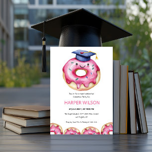 Sweet Donut Graduation Party Invitation