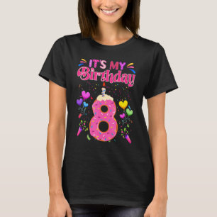 Sweet Donut It's My 8th Birthday  8 Years Old T-Shirt