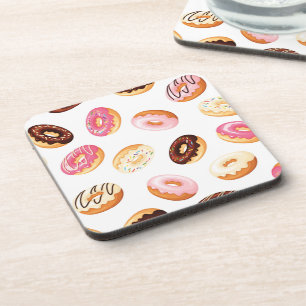 Sweet Donut Pattern Coaster