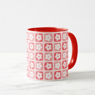 Sweet Dot Petals Pink Background Mug