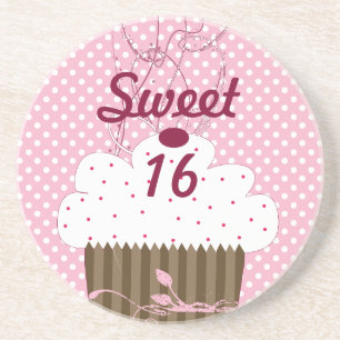 Sweet Dots 16 Cupcake Coasters