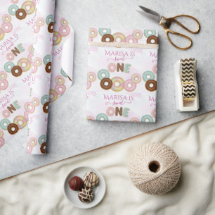 Sweet Doughnut Birthday Colourful Kids Party - Wrapping Paper