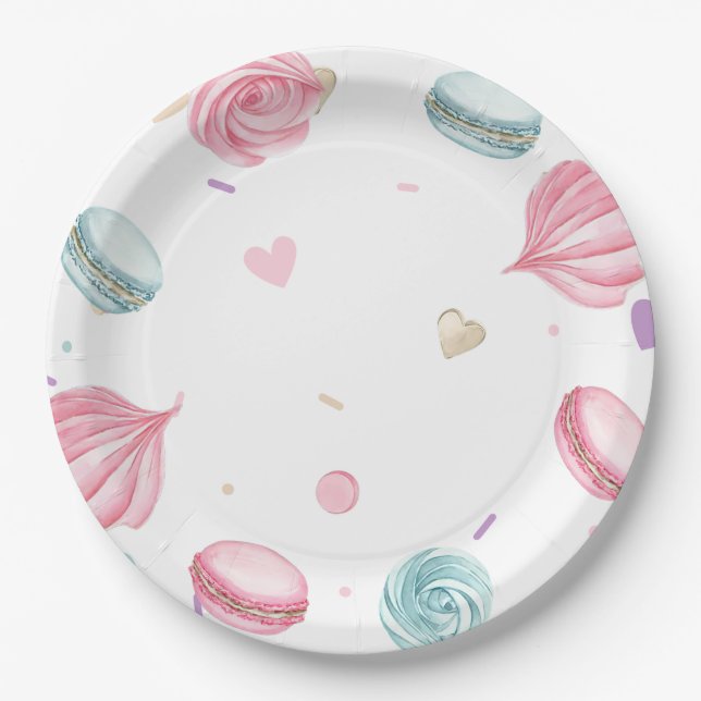 Sweet Doughnut Cute colourful Paper Plate (Front)