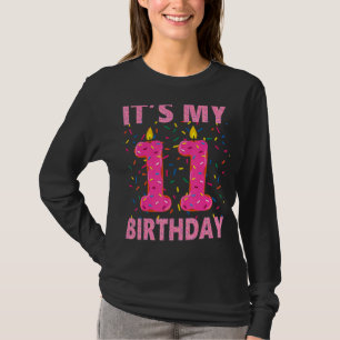 Sweet Doughnut It's My 11st Birthday  11 Yrs Old   T-Shirt