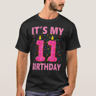 Sweet Doughnut It's My 11th Birthday Shirt 11 Yrs