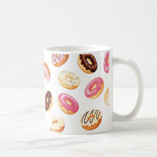 Sweet Doughnut Pattern Coffee Mug