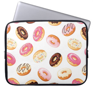 Sweet Doughnut Pattern Laptop Sleeve