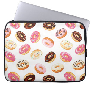 Sweet Doughnut Pattern Laptop Sleeve