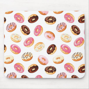 Sweet Doughnut Pattern Mouse Mat