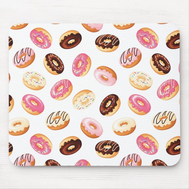 Sweet Doughnut Pattern Mouse Mat (Front)