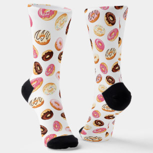 Sweet Doughnut Pattern Socks