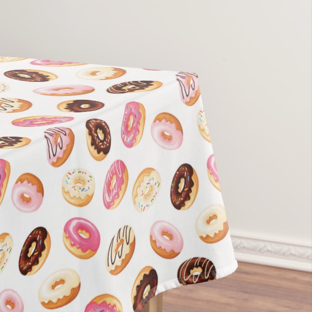Sweet Doughnut Pattern Tablecloth (In Situ)
