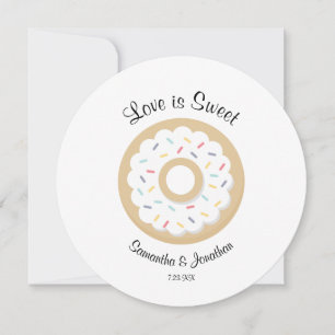 Sweet Doughnuts Wedding Welcome Bag Thank You Card