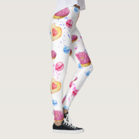 Sweet doughnuts with colourful glaze pattern