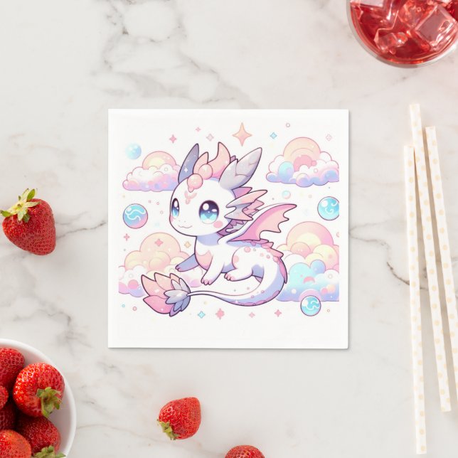 Sweet Dragon Baby Shower Napkin (Insitu)