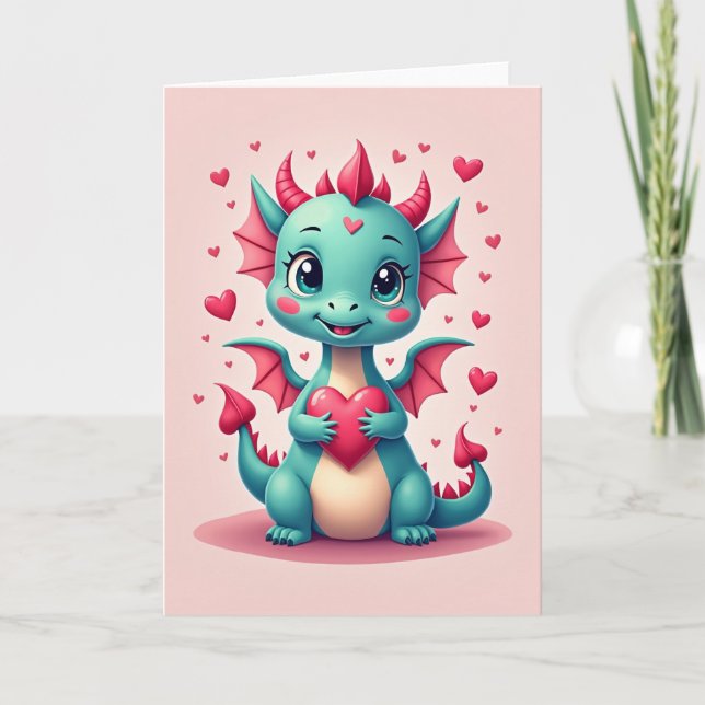 Sweet Dragon Valentine Card (Front)