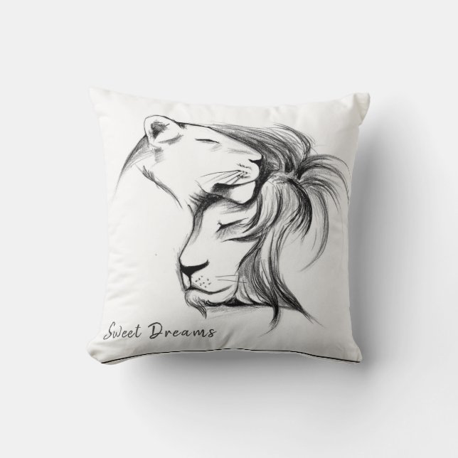Sweet Dream Throw Pillow (Front)