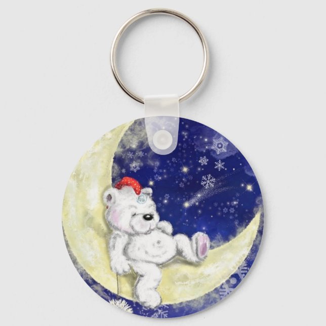 Sweet Dreaming Little Bear - Cute Key Ring (Front)