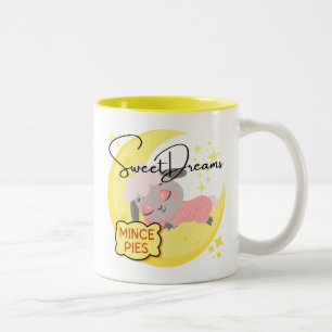 Sweet Dreams and Mince Pies Two-Tone Coffee Mug
