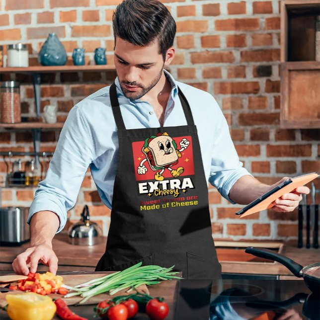 Sweet Dreams Are Made of Cheese Funny  Apron (#sweetdream #zazzlemade #quotesapron #funnychef,)