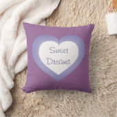 Sweet Dreams Baby Love lavender heart Cushion (Blanket)