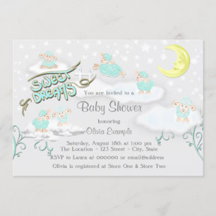Sweet Dreams Baby Shower Invitation
