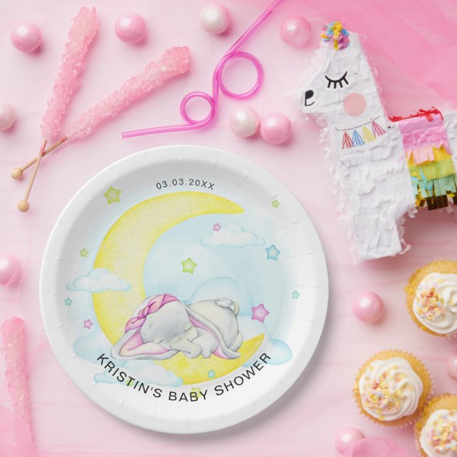 Sweet Dreams Baby Shower Paper Plate (Party)