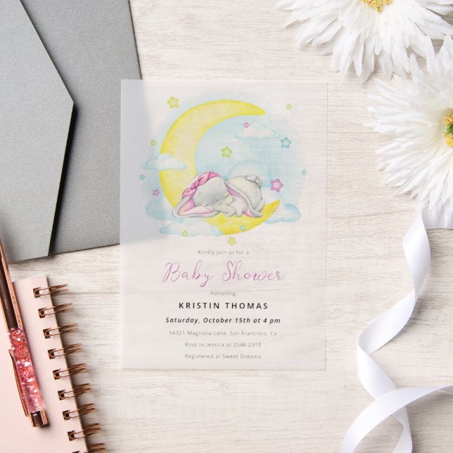 Sweet Dreams Baby Shower Vellum Invitations (Wedding)