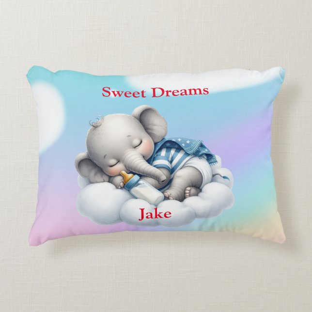Sweet Dreams Boy Accent Pillow (Front)