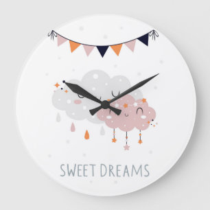 Sweet dreams Clouds Large Clock
