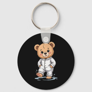 Sweet Dreams Cool Teddy Bear With Pajamas Premium Key Ring