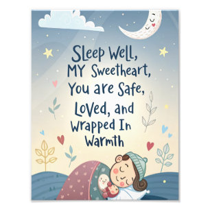 Sweet Dreams Cozy Kids Poster