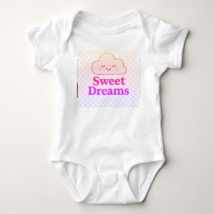 Sweet Dreams – Cute & Cosy Typography Design Baby Bodysuit