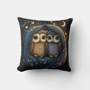 Sweet Dreams Cute Design Owl Personalised Name Cushion