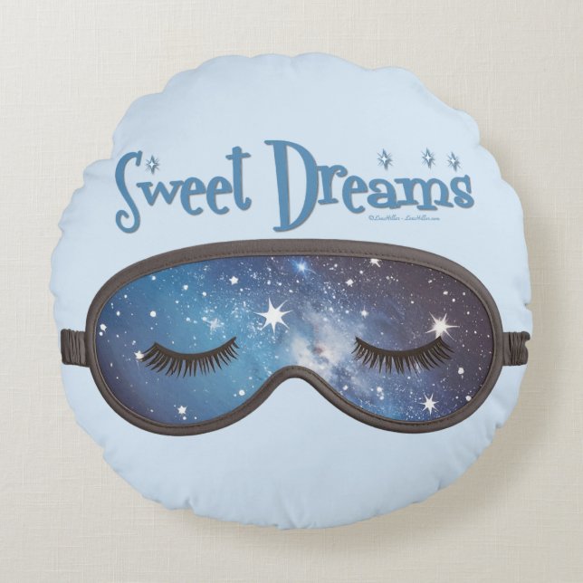 Sweet Dreams Face Mask Round Cushion (Front)