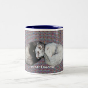 Sweet Dreams Ferrets Two-Tone Coffee Mug