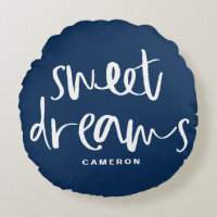 Sweet Dreams Hand Lettering Navy Blue Custom