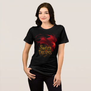 Sweet Dreams Horror Bat Artwork Tri-Blend Shirt