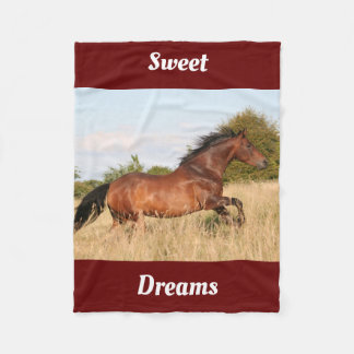 Sweet Dreams Horse Fleece Blanket