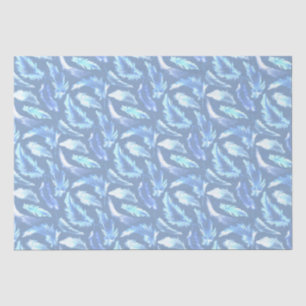 sweet dreams - light blue watercolor feathers : tissue paper
