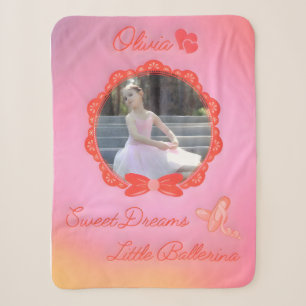 "Sweet Dreams Little Ballerina" Sherpa Blanket