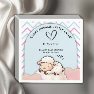 Sweet Dreams Little Lamb Cute Kawaii Baby Shower  Napkin