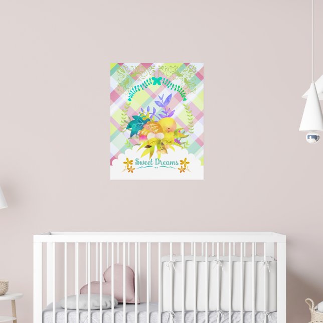 Sweet Dreams Nesting Bird. Poster (Nursery 2)