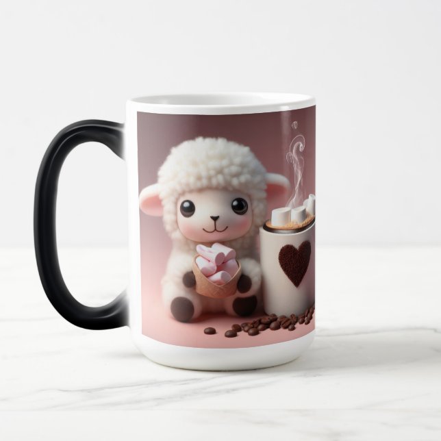 Sweet Dreams of Cocoa And a lamb Magic Mug (Left)