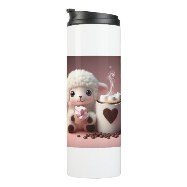 Sweet Dreams of Cocoa And a lamb Thermal Tumbler (Rotated Right)