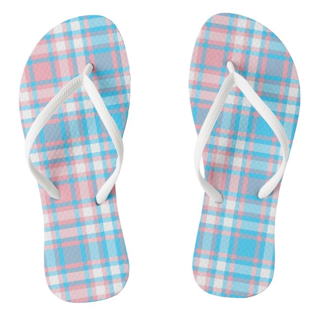 Sweet Dreams Plaid Flip Flops (Footbed)