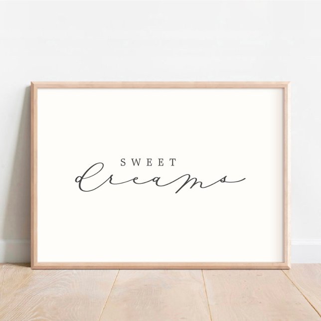 Sweet Dreams Script Nursery Decor Poster (Creator Uploaded)