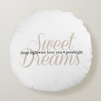 Sweet Dreams Sleep Tight Nursery Quote Pillow