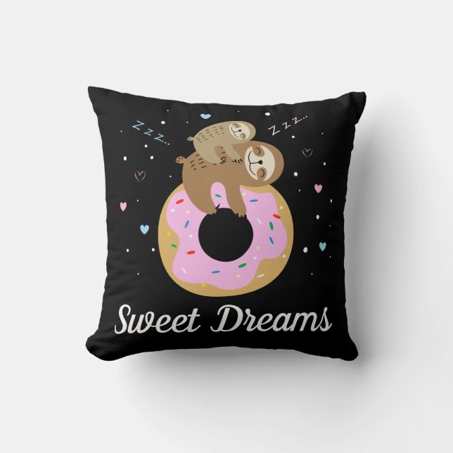 Sweet Dreams Sloths Cushion (Front)
