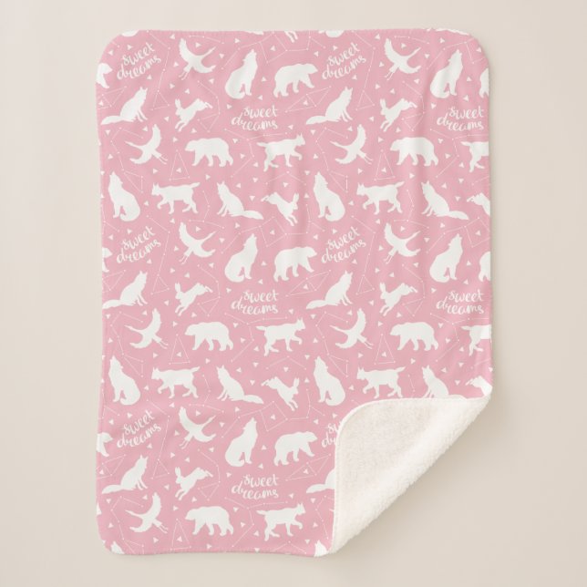 Sweet Dreams | Star Constellations Sherpa Blanket (Front)